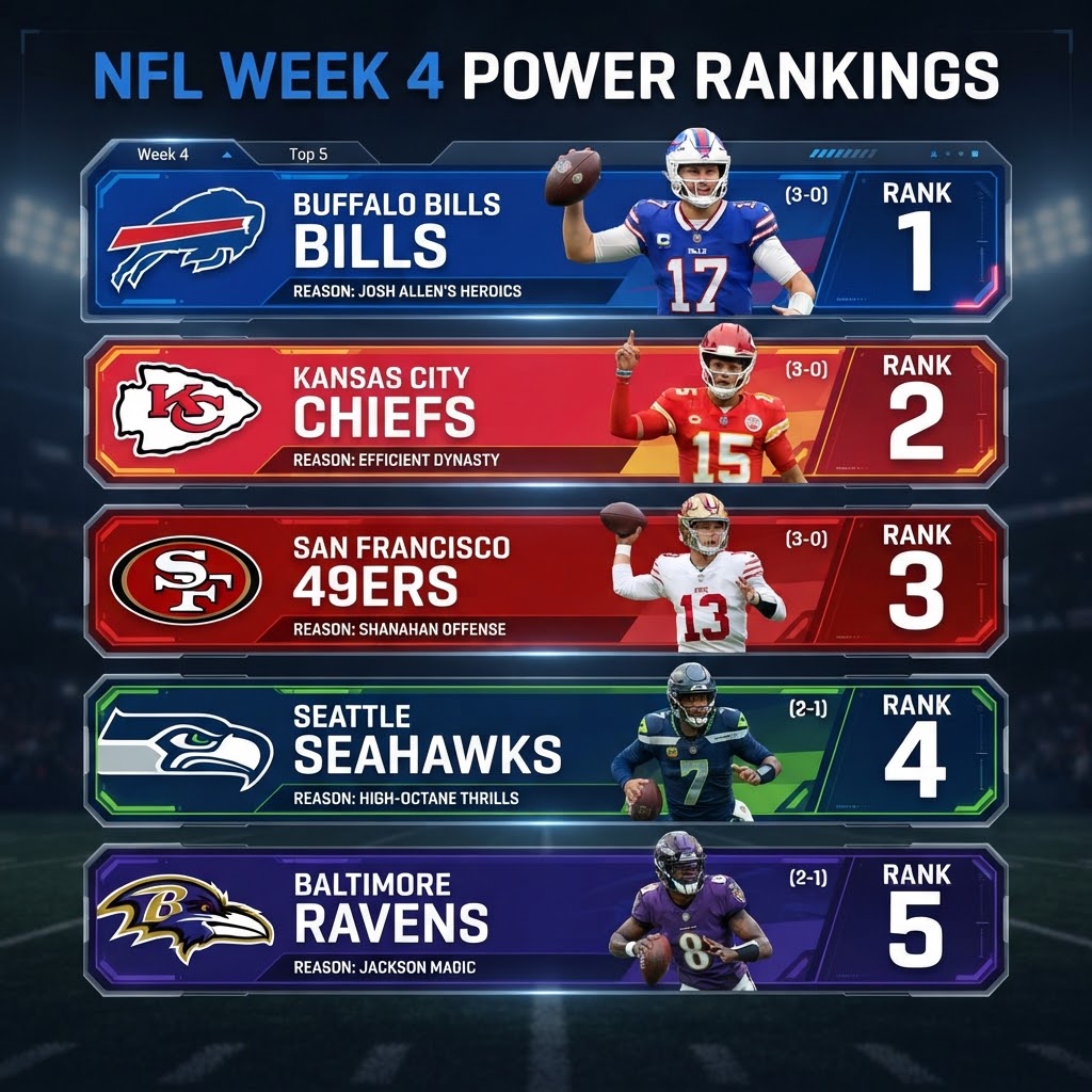 Power Rankings: Week 4